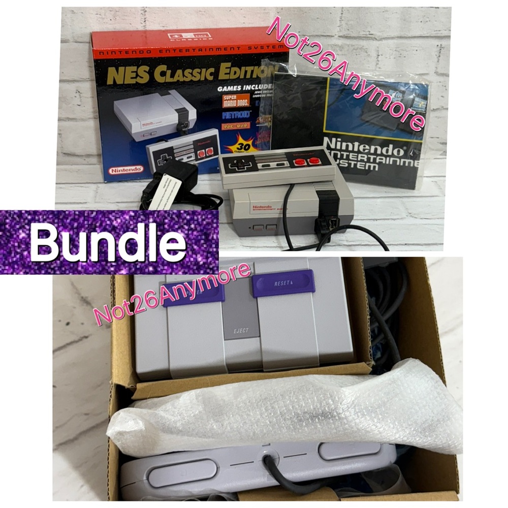Bundle Classic Editions Nintendo Entertainment System NES & Super Nintendo SNES